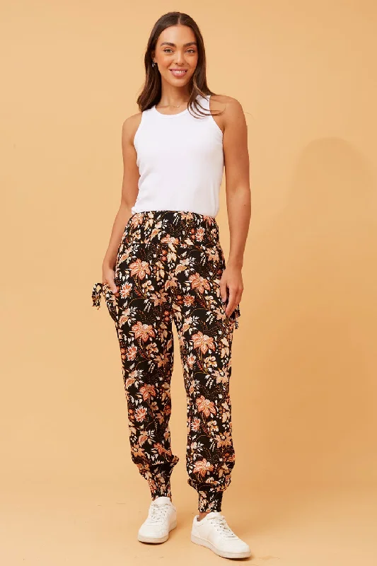 BOTANICAL PRINT HAREM PANTS