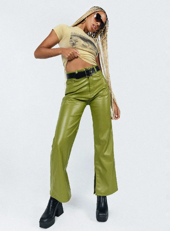 Fi PU Pants Green