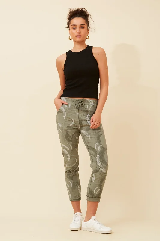 JANJA ABSTRACT PRINT JOGGER PANTS