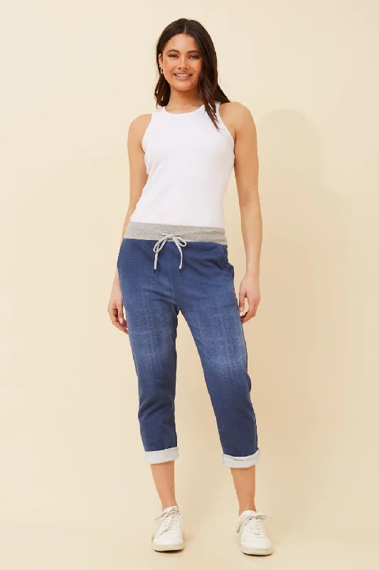 JANJA DENIM JOGGER PANTS