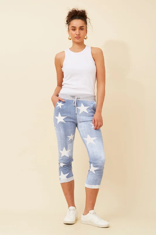 JANJA STAR PRINT JOGGER PANTS