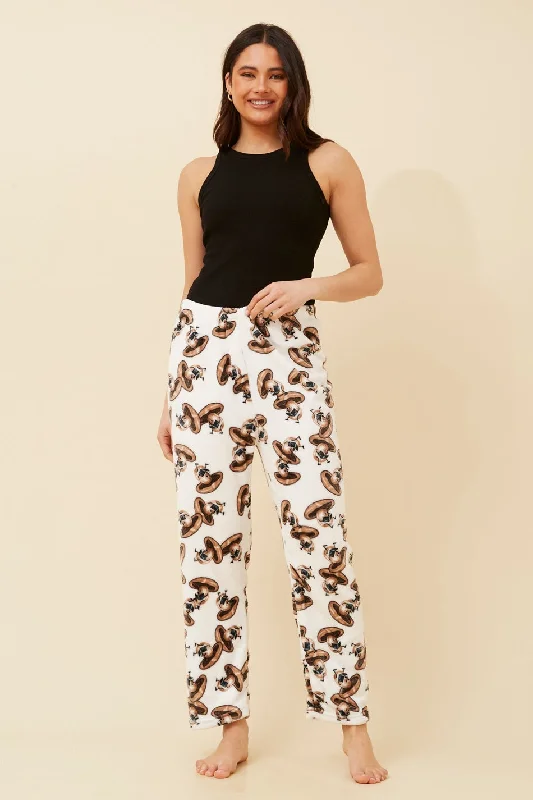 LEE MUSHROOM PRINT PLUSH PYJAMA PANTS