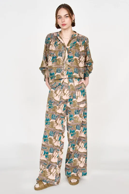 Tivot Pant in Moss Reef Print