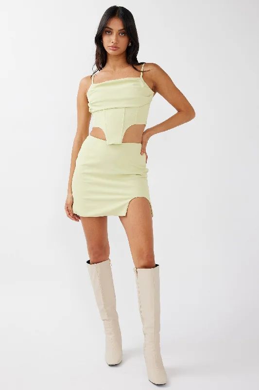 Annika Mini Skirt Pistachio