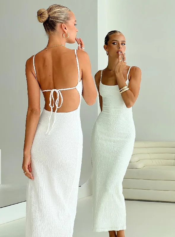 Elestria Maxi Dress White Tall