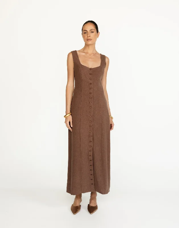 Joni Maxi Dress (Espresso)