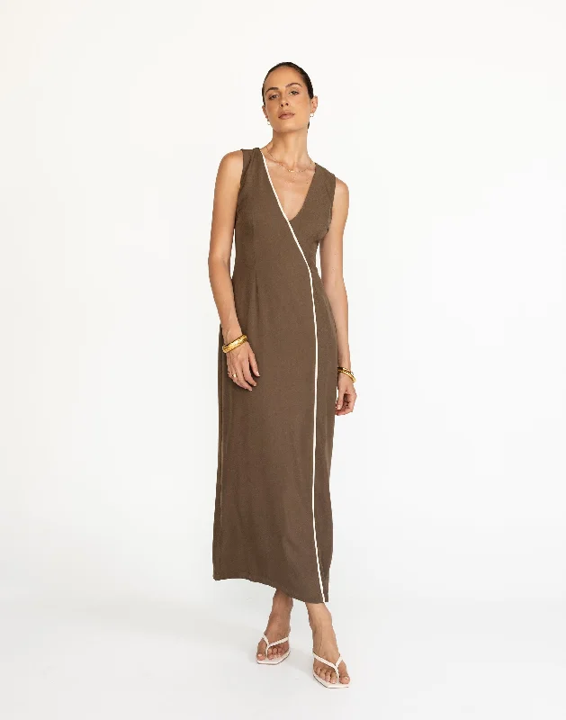 Luiza Maxi Dress (Coffee)