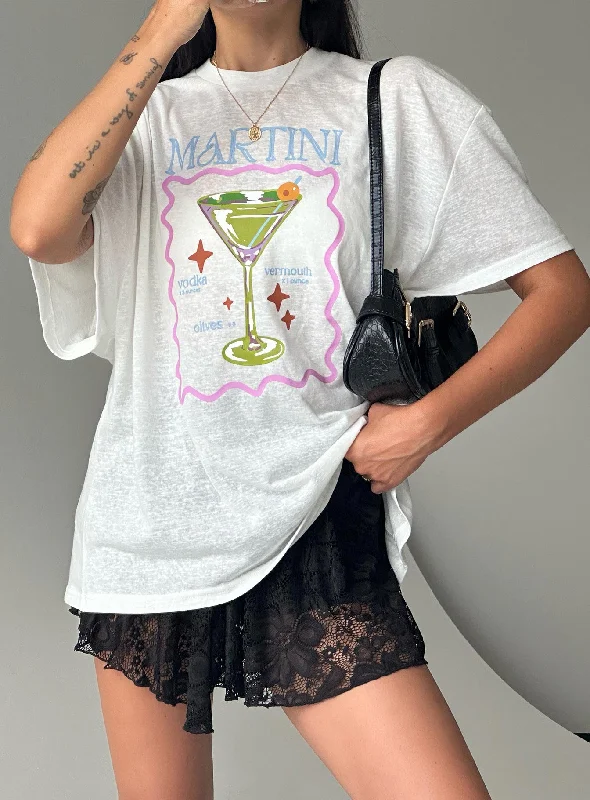 Martini Oversized Tee White