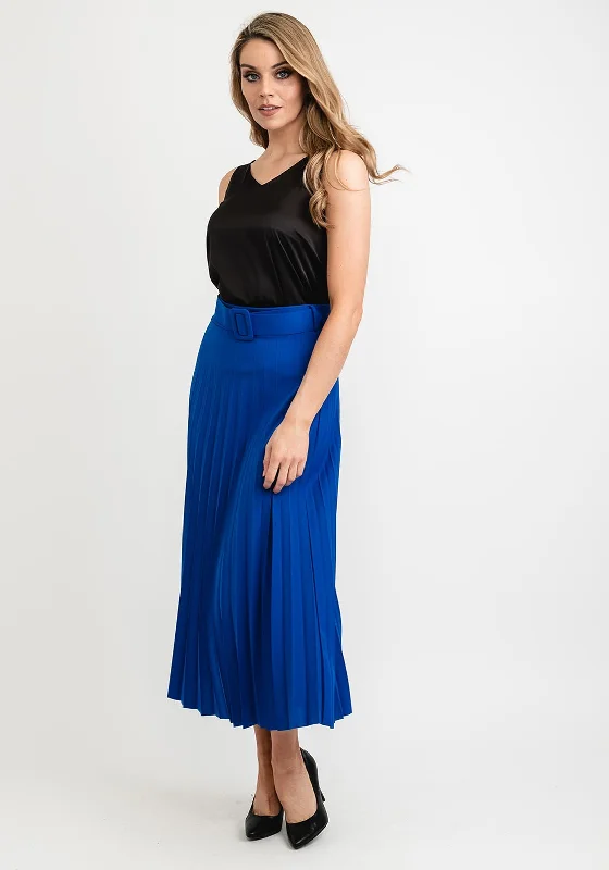 Seventy1 One Size Pleated Maxi Skirt, Royal Blue