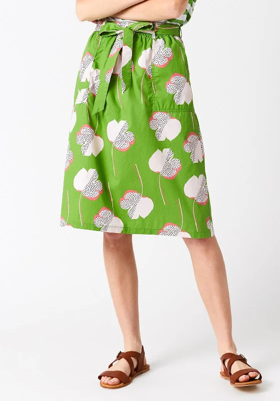 White Stuff Sunny Coast Cotton Skirt, Green