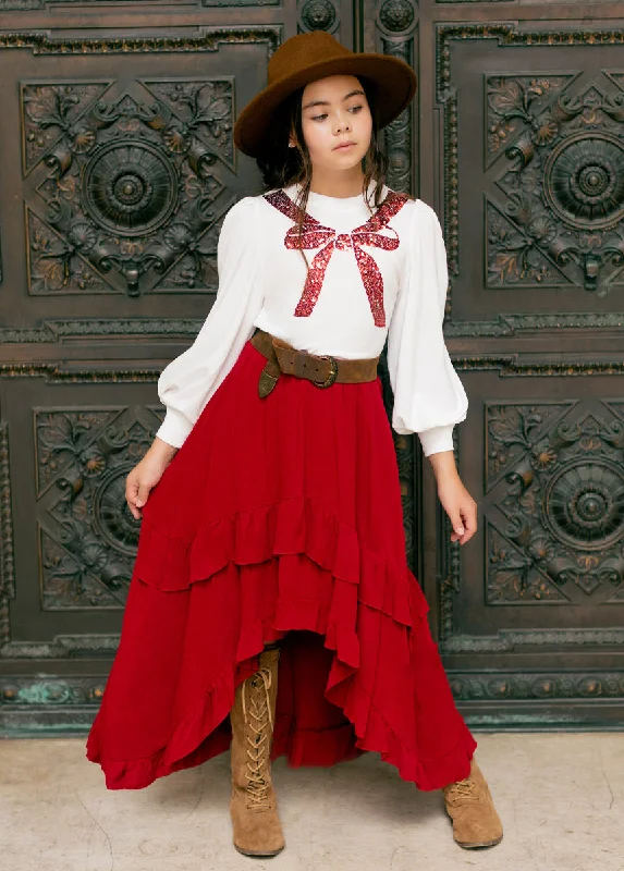 Alizee Skirt in Scarlet