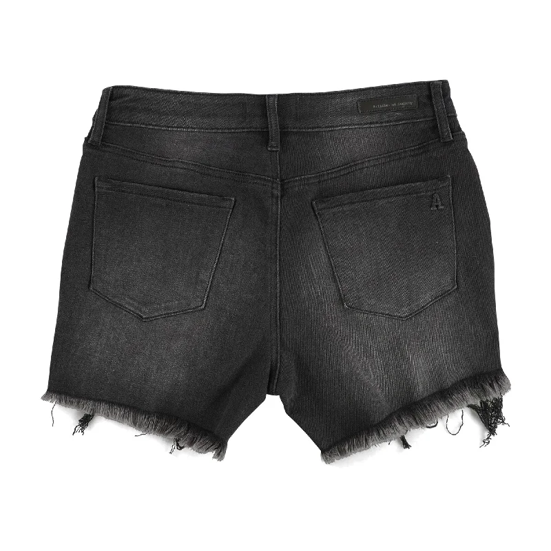 Articles of Society Womens Claire Casual Denim Shorts, Black, 26