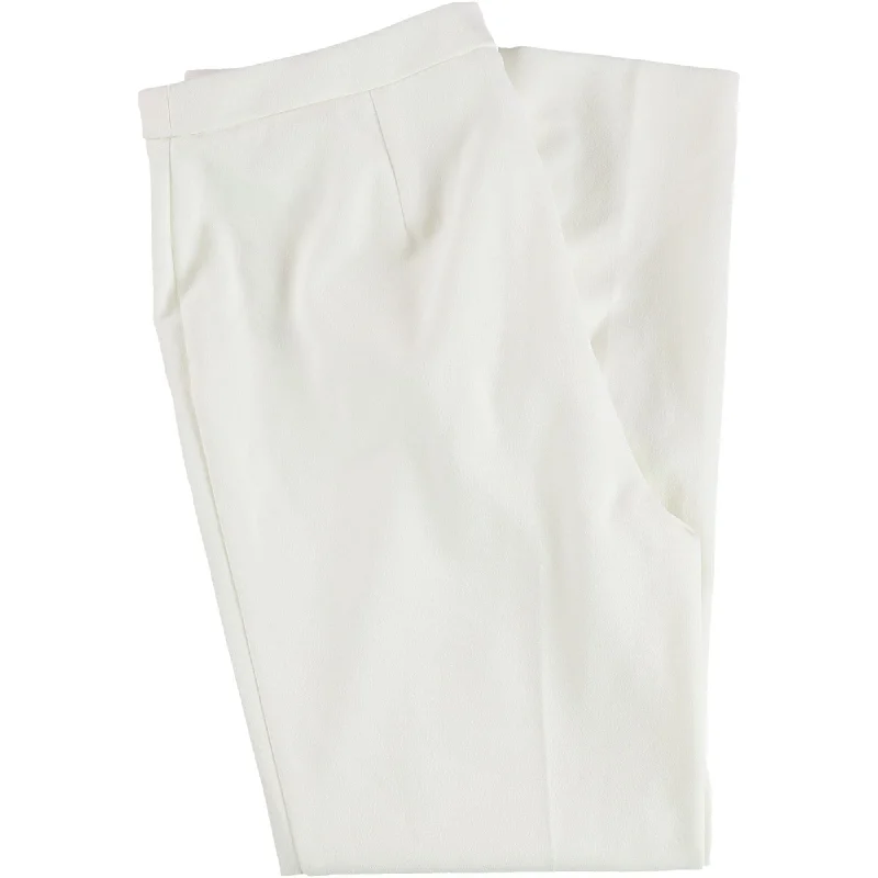 Calvin Klein Womens Cropped Casual Trouser Pants, White, 8