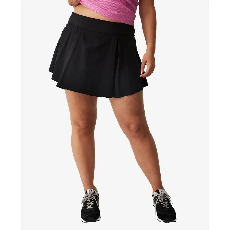 Cotton On Women's Active Pleat Tennis Skirt Black Size 14W