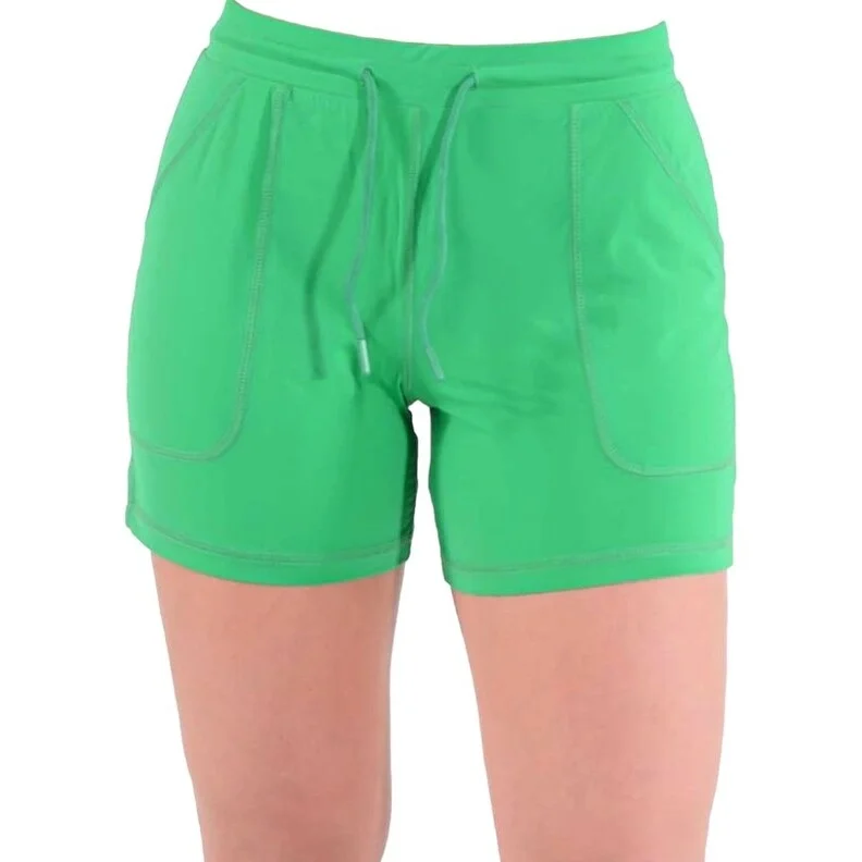 Cowgirl Tuff Western Shorts Womens Breathe Lounge Loose Green 100533