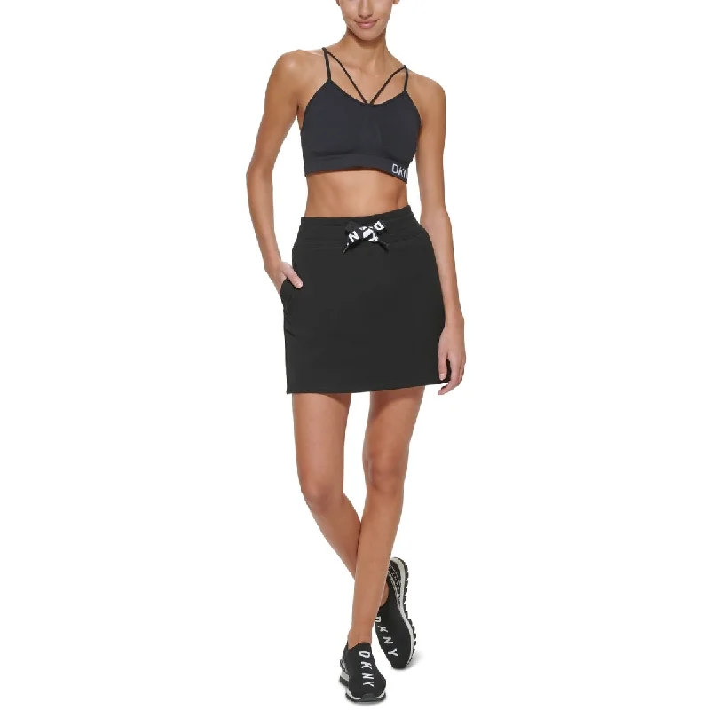 DKNY Women's Logo Skirt Black Size Small