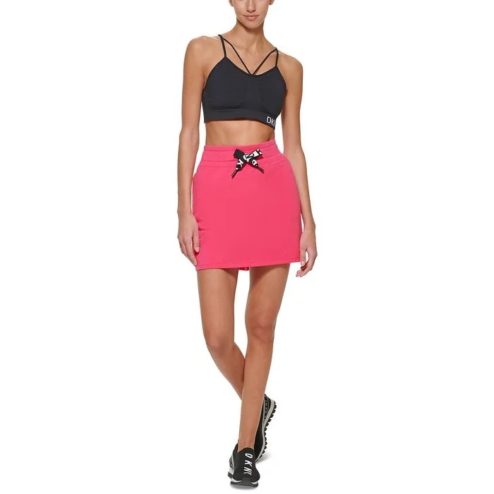 Dkny Women's Logo Skirt Pink Size Medium