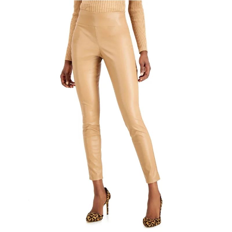 I-N-C Womens Faux Leather Casual Leggings