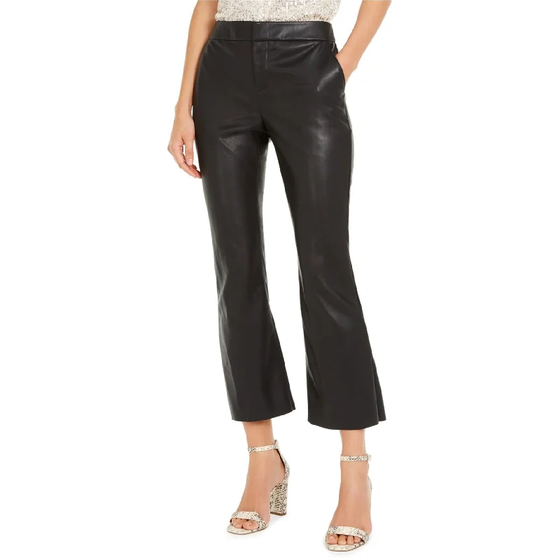 I-N-C Womens Faux-Leather Culotte Pants