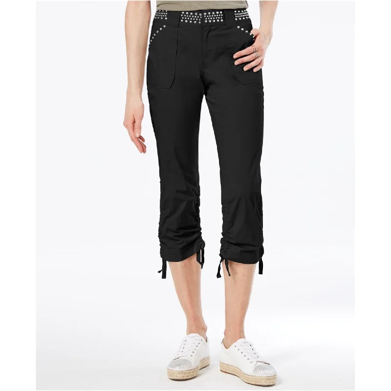 I-N-C Womens Studded Casual Cargo Pants, Black, 10