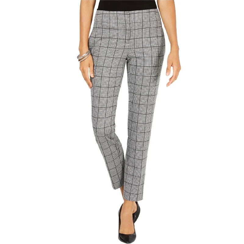 Kasper Womens Plaid Dress Pants, Black, 12