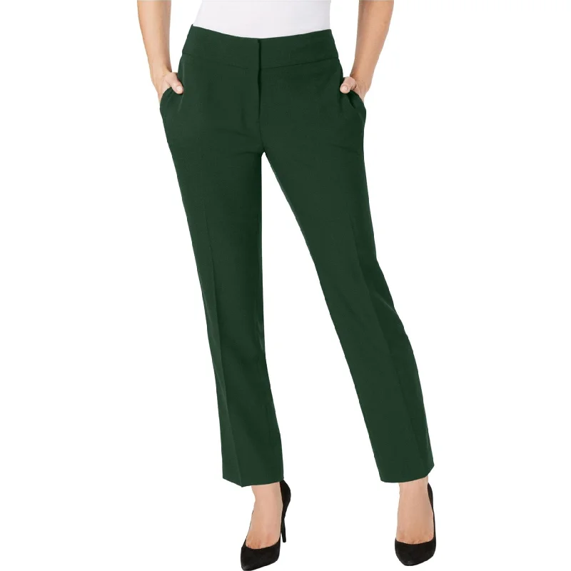 Kasper Womens Stretch Crepe Casual Trouser Pants, Green, 12