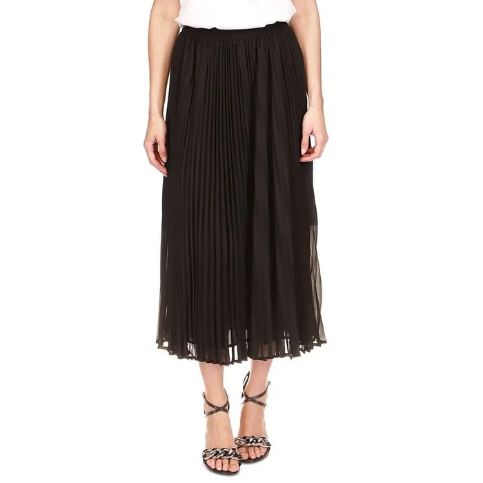 Michael Kors Women's Pleated Midi Skirt Black