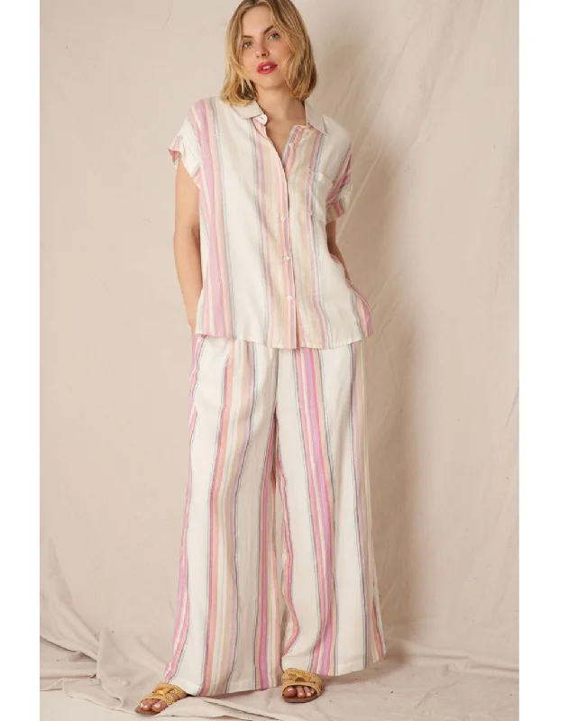 Mitzi Striped Pants White Multi