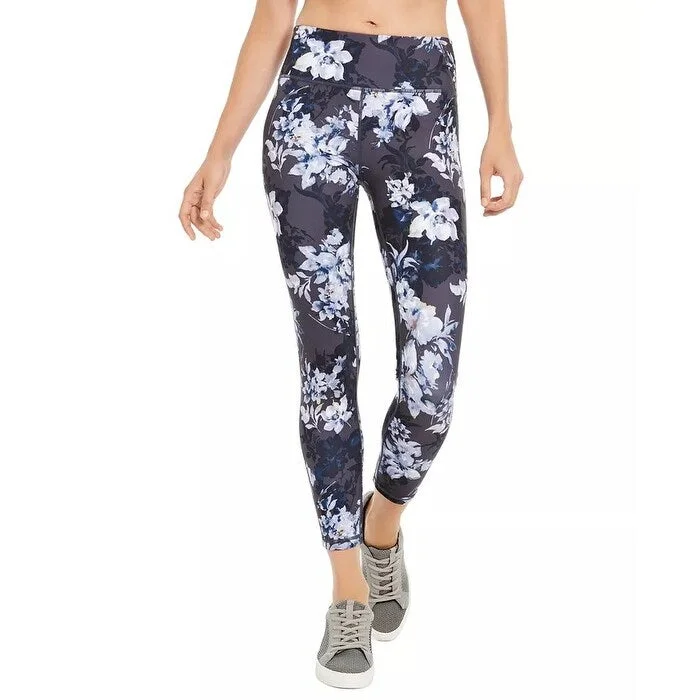 Ideology Women's Botanic Printed Leggings Navy Size Large