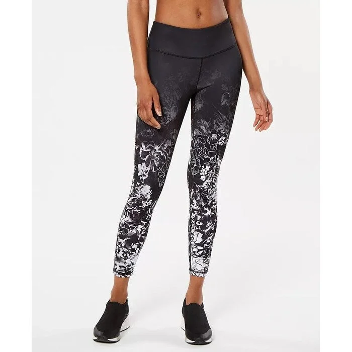 Ideology Women's Printed Leggings Black Size Small