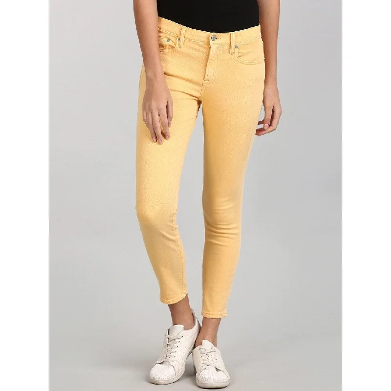 Style & Co Women's Light Wash Skinny Ankle Jeans Dark Yellow Size 2